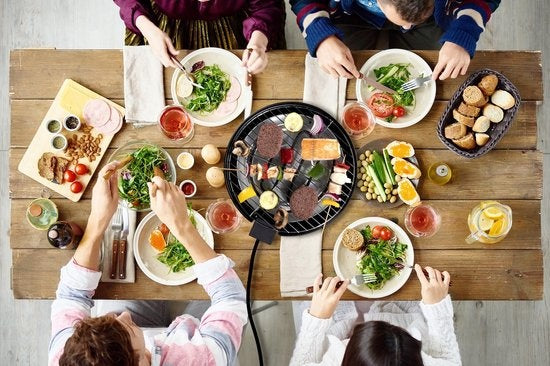 alpina Elektrische BBQ - Tafel-Barbecue - Geen Rook - Binnen Barbecueën - 1250W - Ø 30 Cm - Zwart