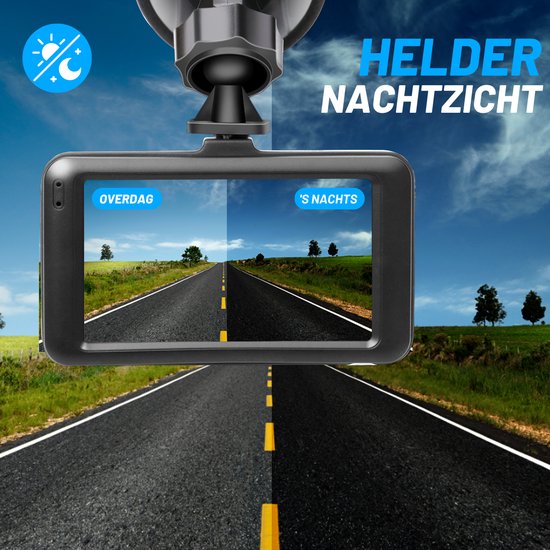 VERTREX Dashcam voor Auto 1080P Full HD - Voor en Achter - Dash cams - Nachtvisie - G-Sensor - 170° Wijdhoeklens - 3,0" LCD - Bewegingsdetectie - Loop Recording - Incl. 32GB MicroSD Kaart