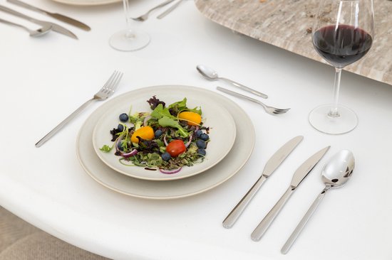 Deleca Amor 72-delige Bestekset voor 12 Personen - Bestek incl. RVS Vorken, Messen, Lepels & Steakmessen Set - Vaatwasserbestendig - Zilver Edelstaal 18/10