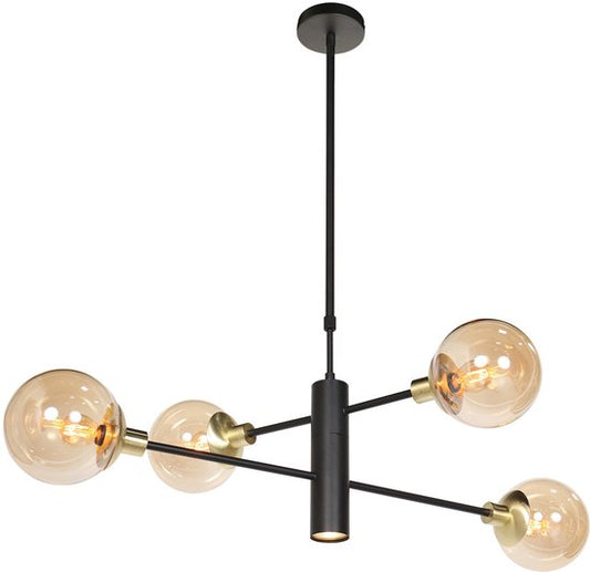 Steinhauer - hanglamp - Constellation - messing - metaal - Ø 90cm - E14 - 3805ME
