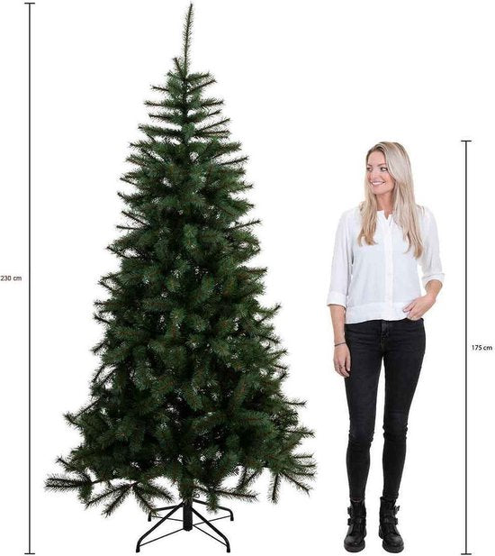 Black Box Trees Brampton Boom - Kerstboom met Natuurlijke Vorm - Kerstversiering voor Woonkamer en Kantoor - Kunstboom van PE Naalden - Hoogte 230 x Diameter 147 cm - Groen