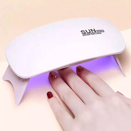 Nagellak Droger SunMini - Professioneel & Compact - LED verlichting 6W - Gellak - Nagel Lamp - Nagelverzorging - USB oplader - Nagellak Droger - Nagellak Lamp - Wit