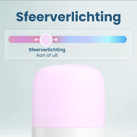 Auronic Luchtbevochtiger - 1,9L - Geschikt voor Slaapkamer, Babykamer, Kantoor, Woonkamer en Meer - Humidifier - BPA-Vrij - Wit