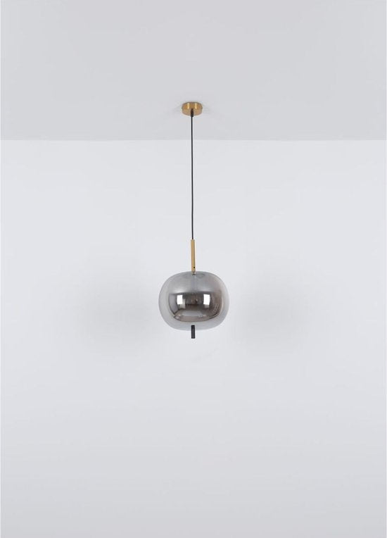Hanglamp Glas Smoke | E27 | Zwart | Glazen bol | Glas bol | Woonkamer | Eetkamer