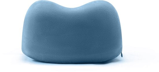 SC Reizen Essentiëlen - Nek Kussen Set 3-delig - Ergonomisch Memory Foam Reiskussen met Oogmasker en Oordoppen - Ideaal voor Vliegtuig, Auto en Trein - Compact en Luxe - Royal Blue