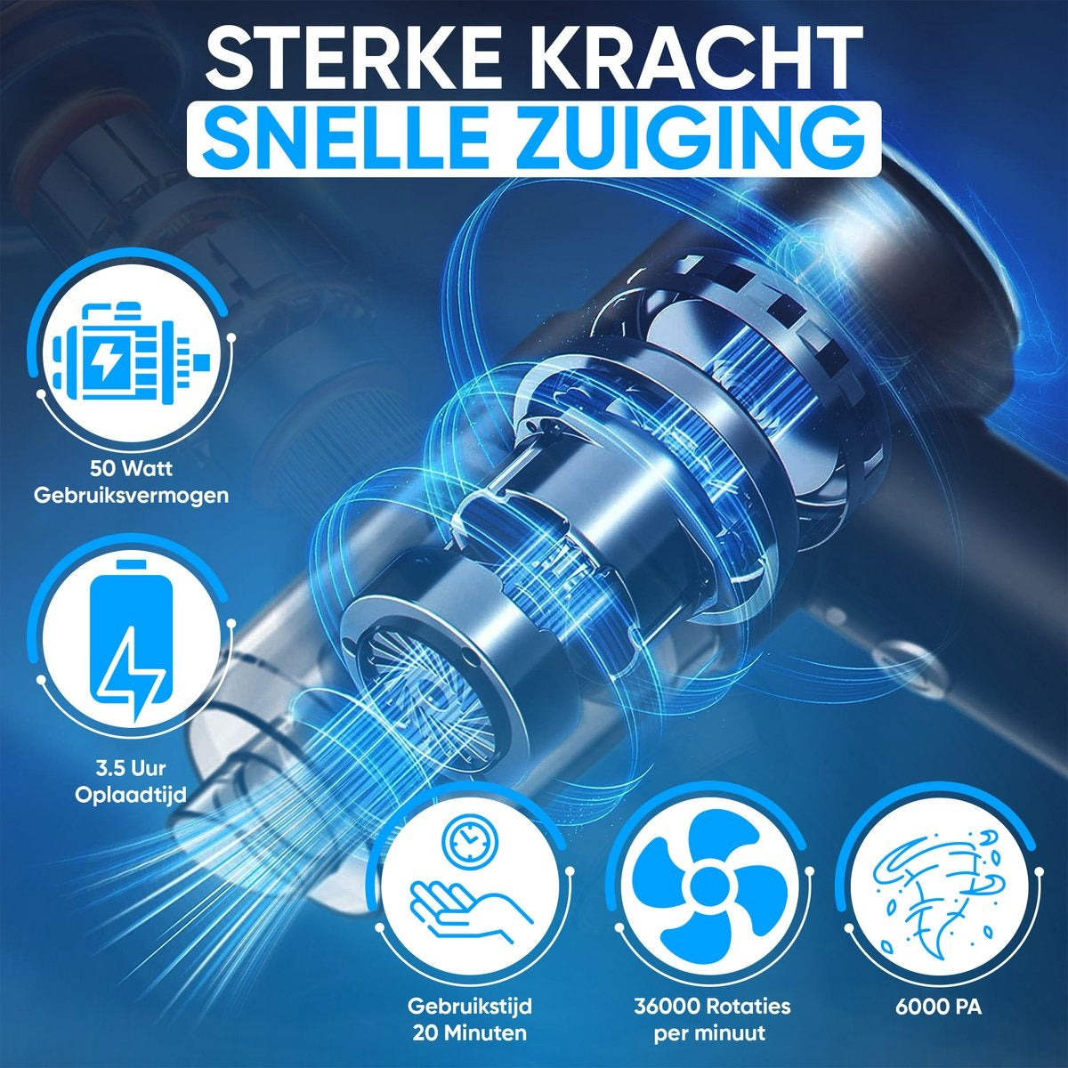 Matti Auto Stofzuiger - Draadloos - Oplaadbaar - Blaasfunctie - Multifunctioneel