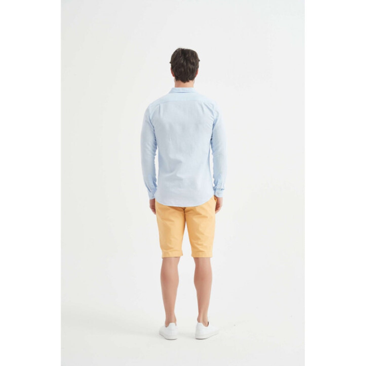 William de Faye Linnen shirt Blauw - Maat M
