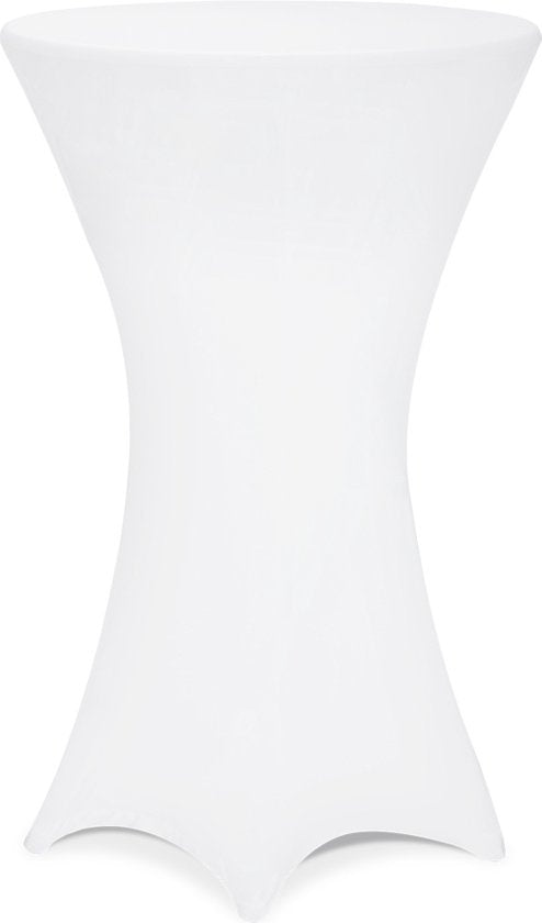 Statafelrok – 5 Stuks Ø 80-85cm Stretch - Wit
