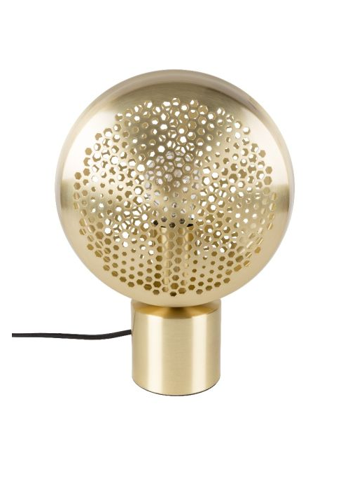 Zuiver Gringo Tafellamp - Goud - Rondvormig -  1.50 m Snoerlengte - 230 V -  22.50 x 12 x 30.50cm -  4 W per lichtpunt
