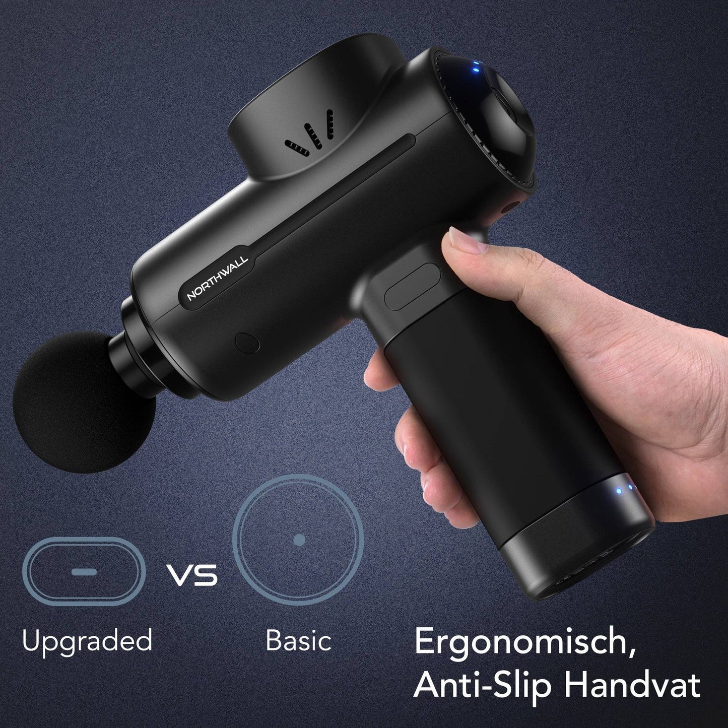 NorthGun Pro – Krachtige Massage Gun met Oplaadstation | Spierherstel, Pijnverlichting & Diepe Spiermassage