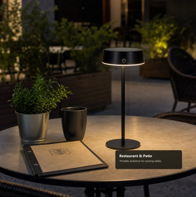 Arlgsite Solar Tafellamp - Draadloos - USB-C Oplaadbaar - Dimbaar - 3 Kleurmodes
