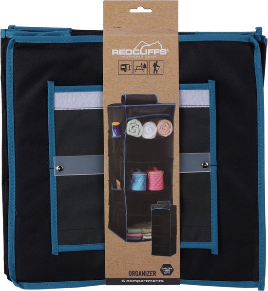 Redcliffs Tentorganizer - Hangorganizer 5 Vaks - 34x34x85cm-600D Oxford polyester-PU coated