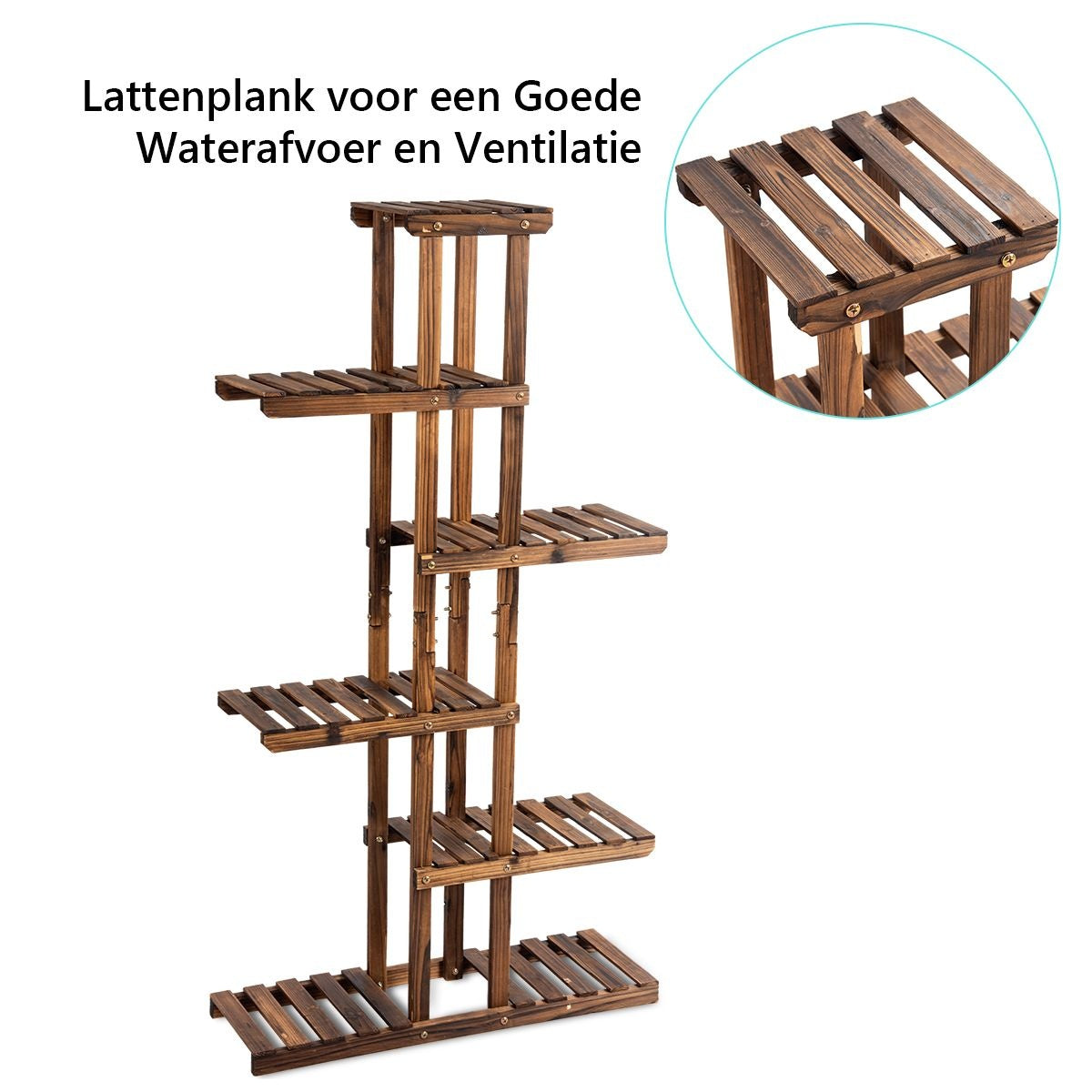 Coast Plantentrap - Hout Natuurlijk - 75x25x140cm