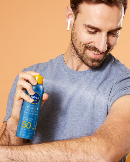 NIVEA SUN Protect & Dry Touch Vernevelende Zonnebrand Spray - SPF50 - Sport Zonnespray - Waterproof - UVA/UVB - 200ml