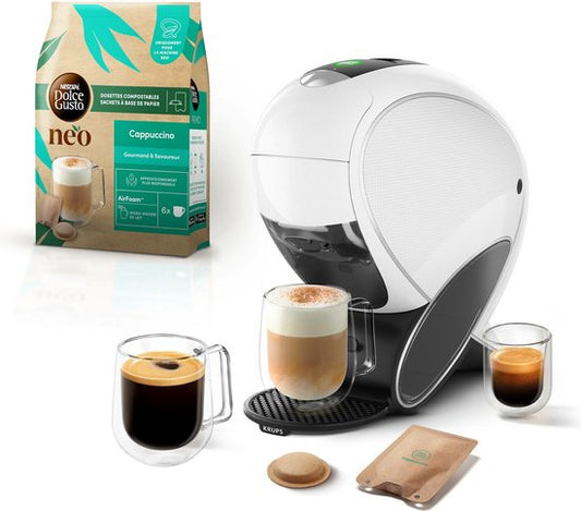 15 bar koffiepadkoffiezetapparaat 1600w wit - krups - KP850110