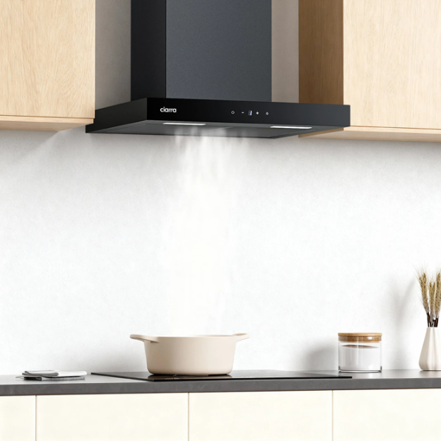 Ciarra Wand-afzuigkap CBCB6102 - 60 cm - Wi-Fi App - 650 m³/h - A+++ - Zwart