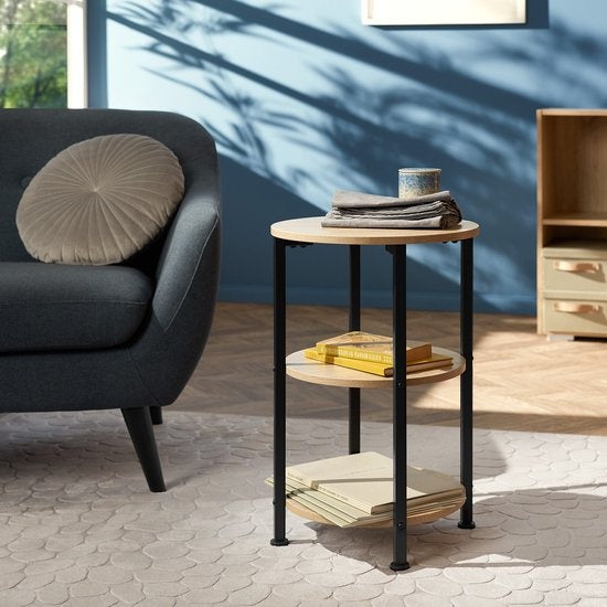 tectake® - Bijzettafel - Sidetable - Bijzettafel - industrial dark