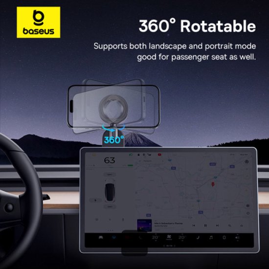 Baseus C02 Go - Magnetische Dashboard Telefoonhouder Auto - Compatibel met MagSafe - Buigbaar - Verstelbaar - Zwart