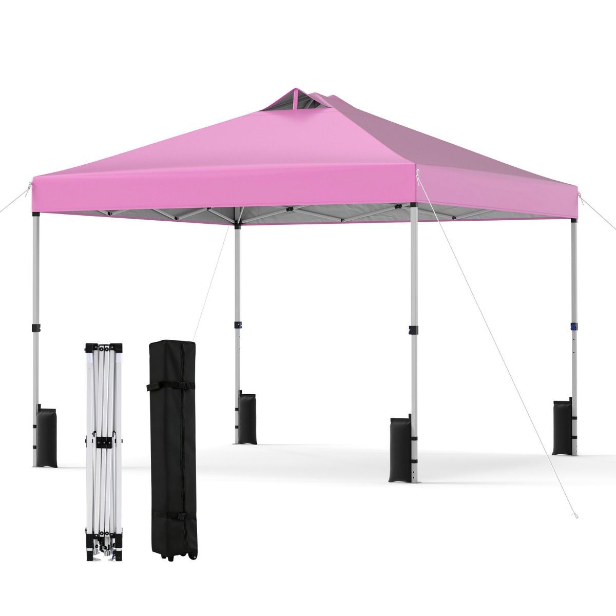 Coast Pop-up Partytent - opvouwbaar paviljoen - met roltas en zandzakken - 300 x 300 cm - blauw