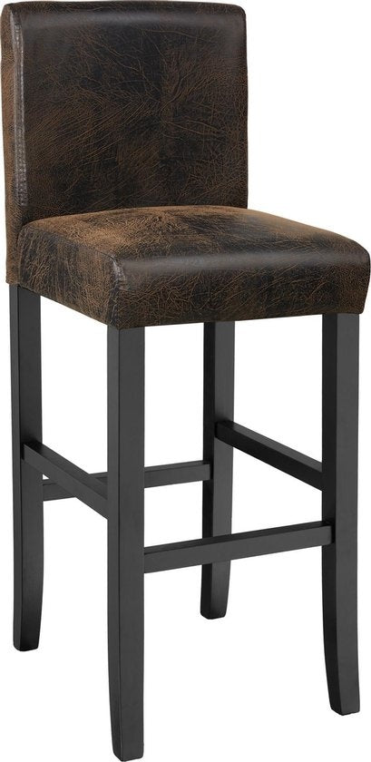 tectake - 2 Barkrukken van imitatieleer oud bruin - 403584