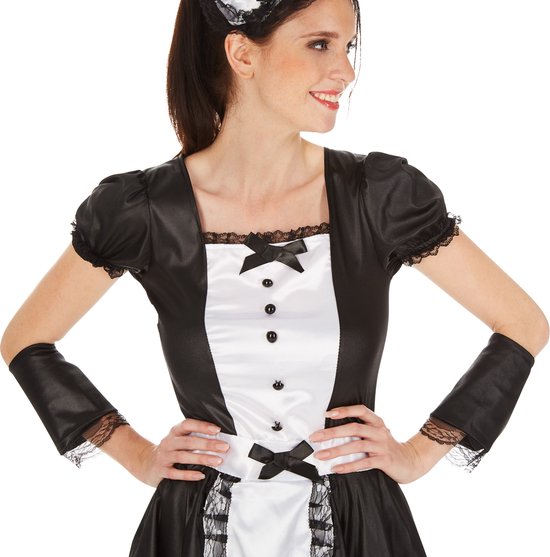 Dressforfun vrouwenkostuum sexy dienstmeisje XXL - verkleedkleding kostuum halloween verkleden feestkleding carnavalskleding carnaval feestkledij partykleding - 301064