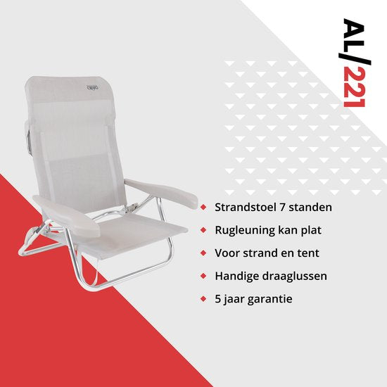 Crespo - Strandstoel - AL/221 - Licht grijs