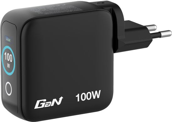 Verbatim Mini Gan-Oplader 100W 2Xusb-C 1Xusb-A Qc Voor Apple Macbook Iphone