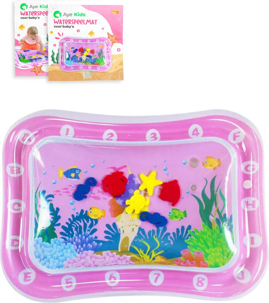AyeKids Waterspeelmat - Opblaasbaar speelkleed - 66 x 51 cm - Roze