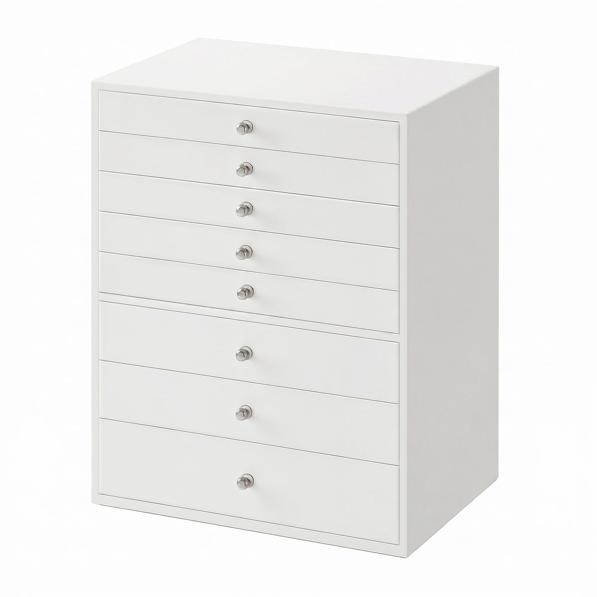 JOYFURNOS Sieradendienblad met Lades, 8-Laags Opbergdoos, Grote Capaciteit, Moderne Cadeau-idee, voor Slaapkamer, Wit