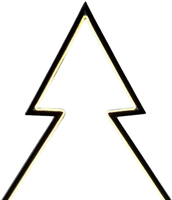 Luca Lighting Garden d'Light Kerstboom Tuinsteker - Kerstversiering Buiten met Warm Wit LED Licht - Kerst Decoratie met Timer en 8 Lichtstanden - Guirlande met Lampjes - L72 x H100 cm - Zwart