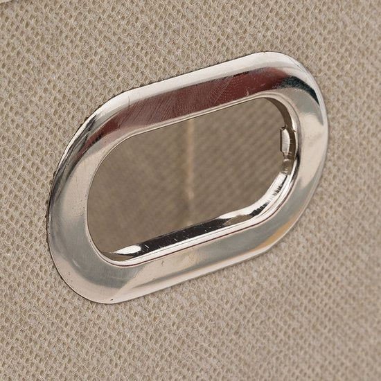 5Five Opbergmand linnen beige - 15 x 31 x 15 cm (S) - Opvouwbaar