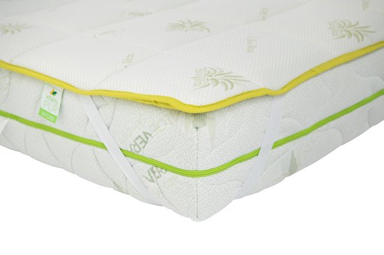 Vitality Pur - Matrasoplegger Aloë Vera – Extra Comfort & Beschermt Matras – 160x200 cm