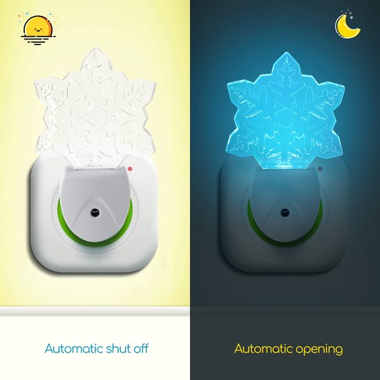 Aigostar 10PXZ - Nachtlampje Kinderen - Stekkerlamp - LED Nachtlampje Stopcontact - Multi Colour - Stopcontactlamp