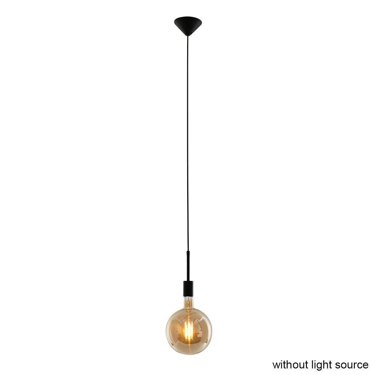 Hanglamp Minimalics 2701ZW Zwart - Verstelbaar in hoogte (42-170 cm) - Kunststof, Metaal - Mexlite