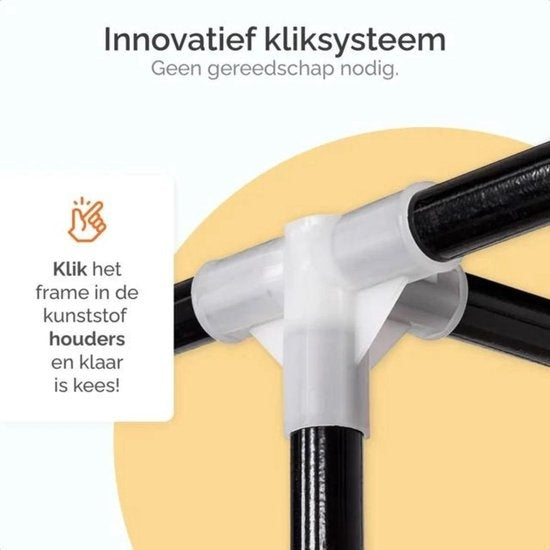 Goliving Opvouwbare Kledingkast - Garderobekast - Kleerkast - Stoffen Vouwkast - Campingkast - Zwart