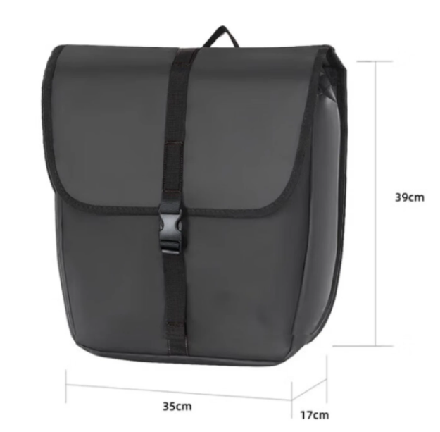 Costic Waterafstotende Fietstas - Zwart - 35 x 17 x 39 cm - Snelsluitsysteem