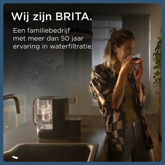 BRITA Cube waterdispenser en theemachine voor thuis - Zwart - Maak perfecte thee dankzij verschillende instellingen voor temperatuur en volume - UV-C Technologie - incl. Maxtra Pro Kalk Expert Filter
