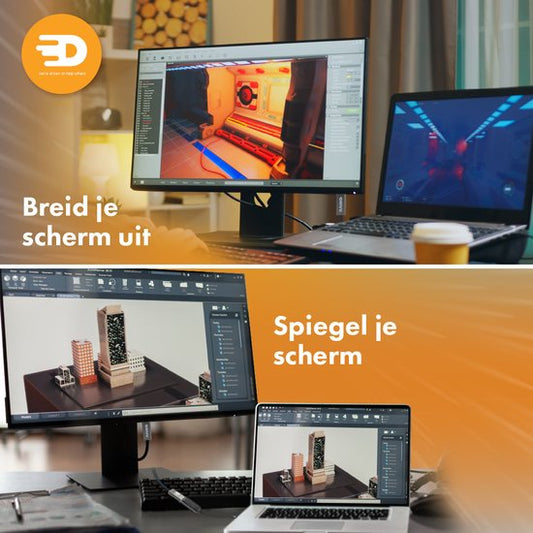 Drivv. HDMI Kabel 2.1 8K - Ultra HD High Speed - HDMI naar HDMI - Geschikt voor Xbox Series X & PS5 - 1 meter - Nylon - Grijs