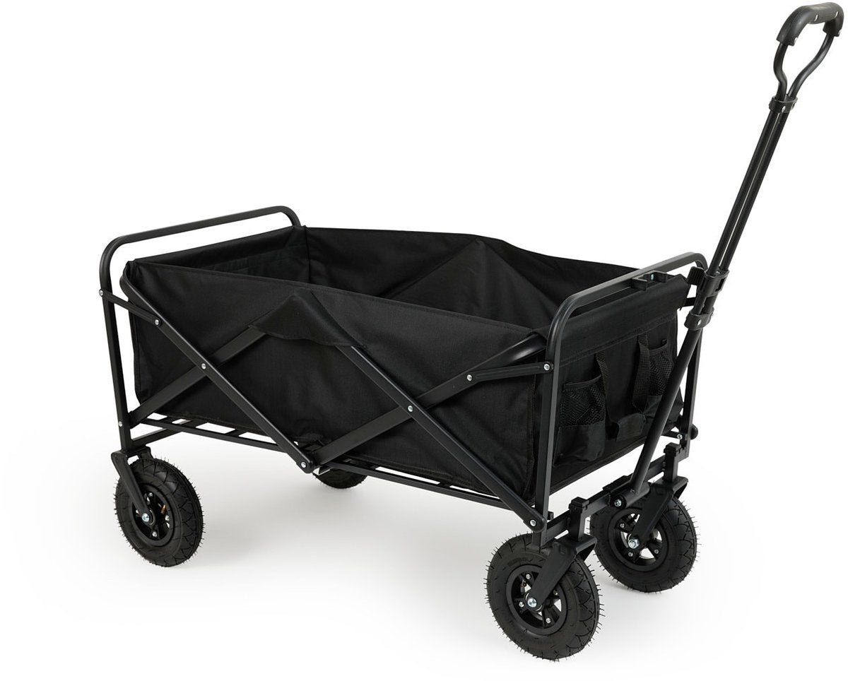 Lifa Garden Bolderkar - Opvouwbaar - Luchtbanden - Max laadvermogen 80 KG - 100x57x99cm - Zwart