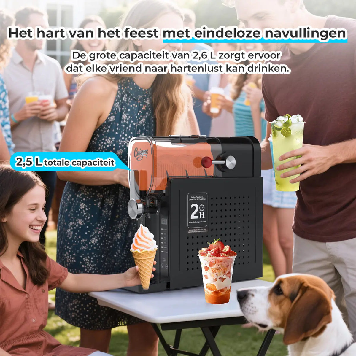 Cuisync 2408B slush- en frozen-drinkmaker - 6 programma’s
