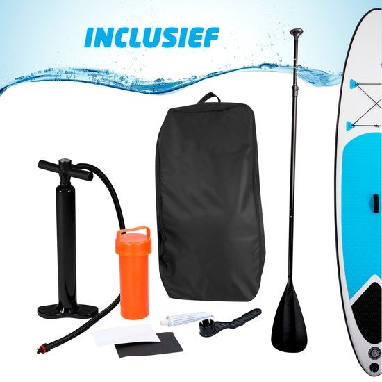 Dunlop Opblaasbaar Sup Board met Accessoires - Blauw/Wit - 305 x 71 x 10 cm