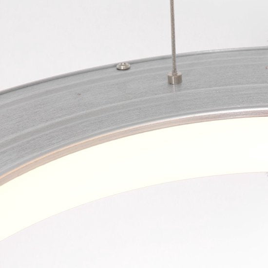 Hanglamp Ringlede 2695ZI Zilver rond 48cm, hoogte verstelbaar, gemaakt van kunststof en staal, Steinhauer modern design voor binnengebruik