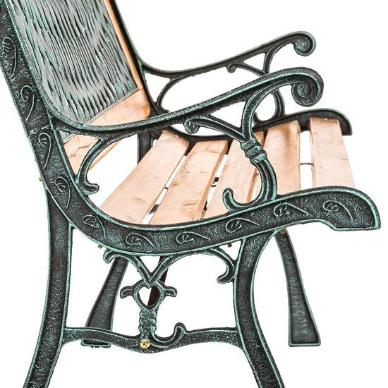 Gietijzeren tuinbank - ruitmotief - 128 x 51 x 73cm