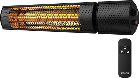 Auronic Terrasverwarmer - Infrarood - Heater - Elektrisch - 2000W - Afstandsbediening - 2 Standen - Zwart