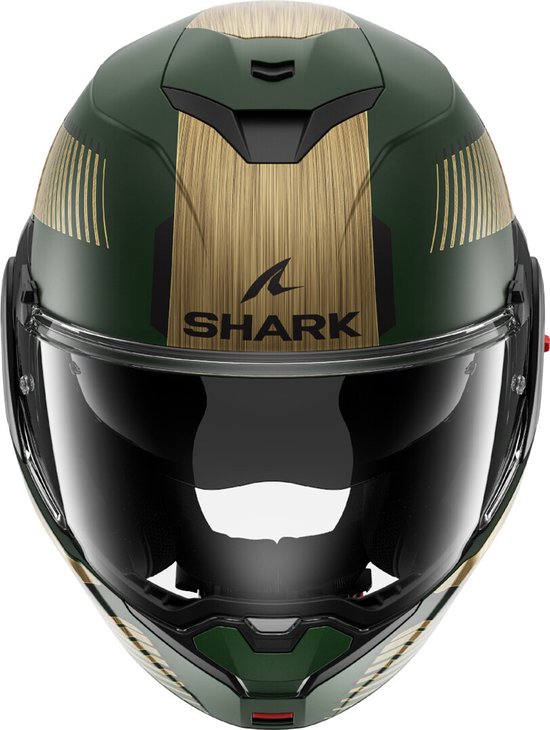 SHARK Oxo Sikter Mat Groen Chrome Goud GUQ Systeemhelm - Maat XL - Helm