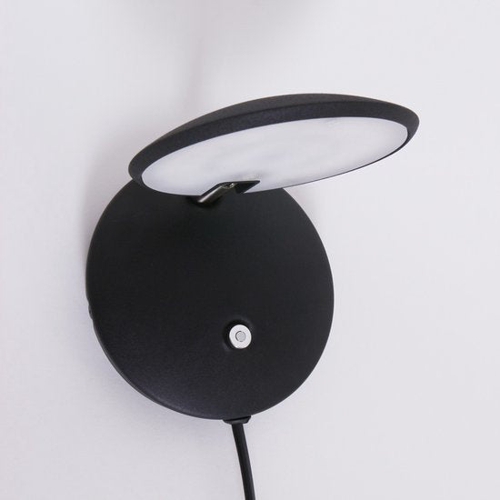 Steinhauer Zenith LED - Wandlamp Modern - Zwart - H:12cm - Ø:12cm - Universeel - Voor Binnen - Metaal - Wandlampen - Slaapkamer - Woonkamer