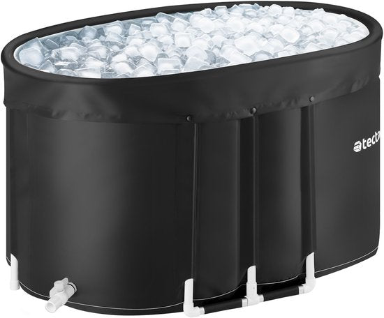 tectake® IJsbad Espoo - Ice Bath - Zitbad - 105 x 70 x 66 cm - 375 Liter - Opvouwbaar IJsbadkuip met Aluminium Frame en Beschermhoes - 3-voudige Isolatie - Inclusief Draagtas en Waterkussen