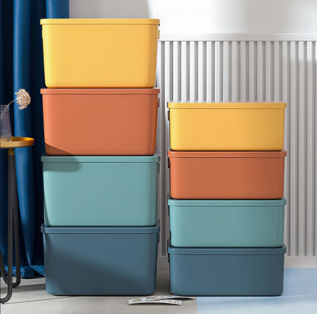 SNSP Opbergboxen met Deksel 4-Delig - Multicolor - 26,5 x 18,5 x 16,5 cm - 8L