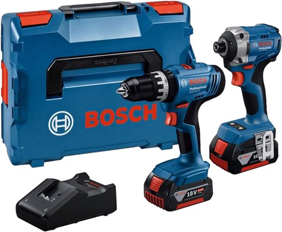 2-gereedschapset 18V GSB 18V-25 + GDR 18V-215 (2 x 4,0 Ah) - BOSCH Professional - 0615A5008D