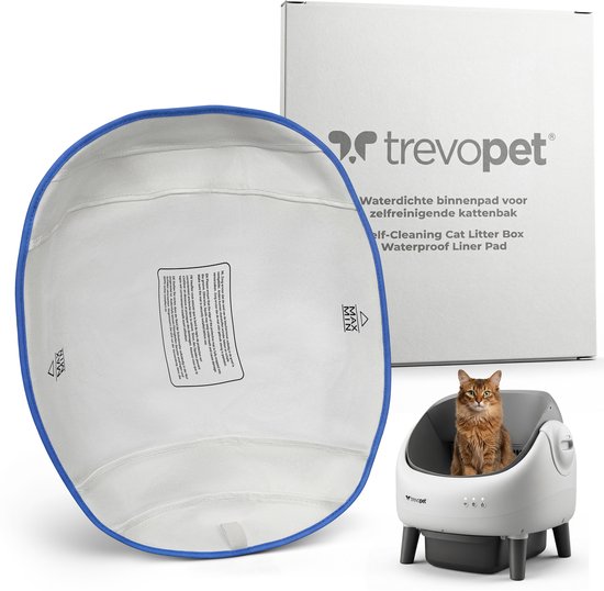 TrevoPet® Kattenbakmat - Waterdicht & Krasbestendig - Binnenmat voor Automatische Kattenbak - Beschermmat - 40x37cm